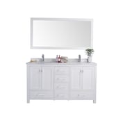 Laviva Wilson 60, White Cabinet & White Carrara Countertop 313ANG-60W-WC